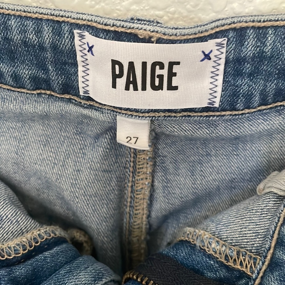 Paige high waisted wide leg cropped Jean